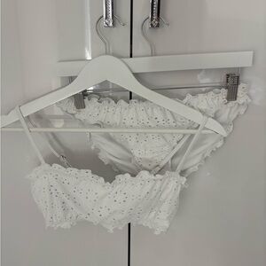 White Eyelet Lace Bikini Set